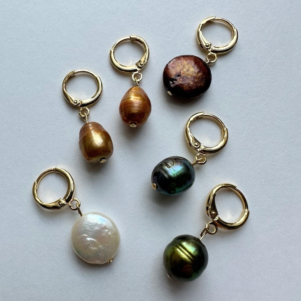 Handmade freshwater pearl earrings